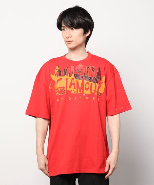 DIESEL（ディーゼル）の「メンズ Tシャツ パフプリント リラックスフィット（Tシャツ/カットソー・メンズ・ホワイト/ブラック/グレー/レッド・SMALL/MEDIUM/LARGE/X-LARGE/XX-LARGE/X-SMALL/XXX-LARGE）」の8枚目の写真