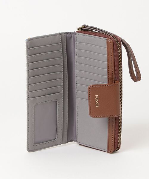 Fossil フォッシル カードケースレディース マディソン クラッチ 大人気 プレゼント用【FOSSIL】カードケース マディソン クラッチ ブラウン