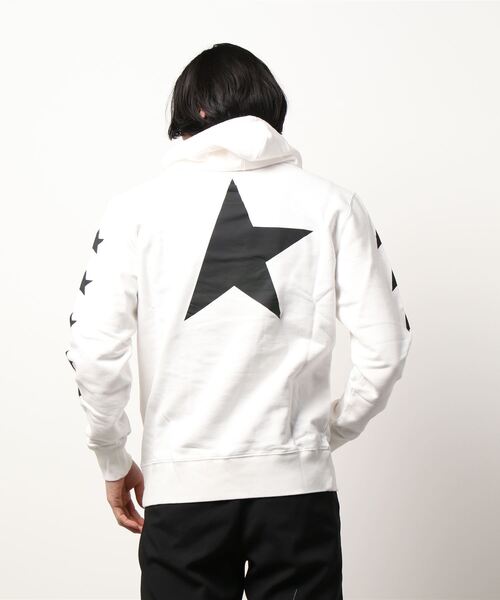 GOLDEN GOOSE（ゴールデングース）の「GOLDEN GOOSE Star Collection / REGULAR HOODIE MULTI STAR BIG BACK（パーカー・メンズ・ホワイト系その他/ブラック系その他・MEDIUM/LARGE）」の14枚目の写真