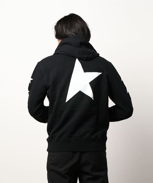 GOLDEN GOOSE（ゴールデングース）の「GOLDEN GOOSE Star Collection / REGULAR HOODIE MULTI STAR BIG BACK（パーカー・メンズ・ホワイト系その他/ブラック系その他・MEDIUM/LARGE）」の11枚目の写真