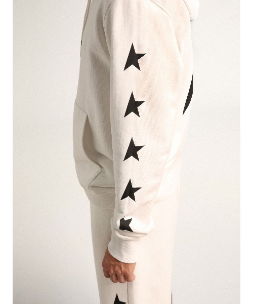 GOLDEN GOOSE（ゴールデングース）の「GOLDEN GOOSE Star Collection / REGULAR HOODIE MULTI STAR BIG BACK（パーカー・メンズ・ホワイト系その他/ブラック系その他・MEDIUM/LARGE）」の7枚目の写真