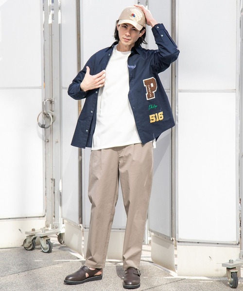 niko and...（ニコアンド）の「カレッジワッペンシャツ（シャツ/ブラウス・メンズ・ライトブルー/ネイビー/オフホワイト・MEDIUM/LARGE）」の6枚目の写真