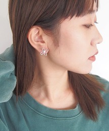 【日本製】2WAY フラワーピアス