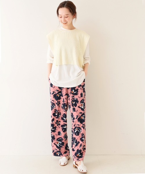 SLOBE IENA(スローブイエナ)の「コットンリネンサイドリボンジレ【手洗い可能】◆(ベスト・レディース・ナチュラル/ネイビー/スカイブルー・FREE)」の11枚目の写真