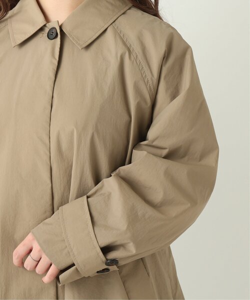 RAY CASSIN（レイカズン）の「ナイロンロングコート（ステンカラーコート・レディース・ベージュ/オフホワイト・FREE）」の6枚目の写真