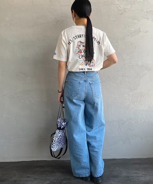 The Endless Summer（エンドレスサマー）の「[THE ENDLESS SUMMER/エンドレスサマー] 別注 べトジャン風 バック刺繍Tシャツ（Tシャツ/カットソー・レディース・ホワイト/ブラック・S/M/L/XL）」の22枚目の写真