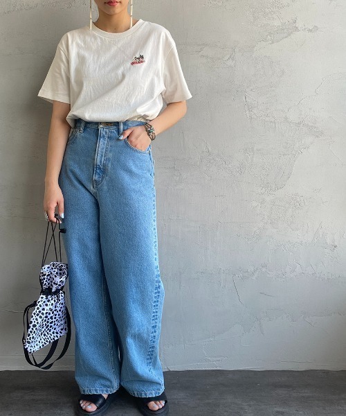 The Endless Summer（エンドレスサマー）の「[THE ENDLESS SUMMER/エンドレスサマー] 別注 べトジャン風 バック刺繍Tシャツ（Tシャツ/カットソー・レディース・ホワイト/ブラック・S/M/L/XL）」の13枚目の写真