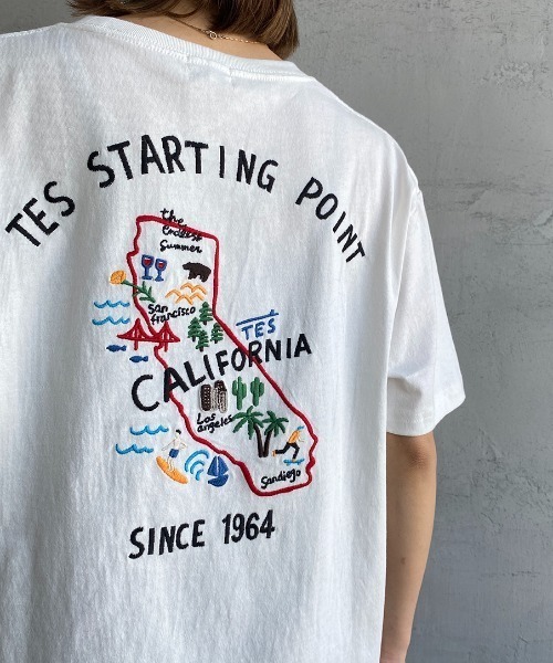 The Endless Summer（エンドレスサマー）の「[THE ENDLESS SUMMER/エンドレスサマー] 別注 べトジャン風 バック刺繍Tシャツ（Tシャツ/カットソー・レディース・ホワイト/ブラック・S/M/L/XL）」の5枚目の写真