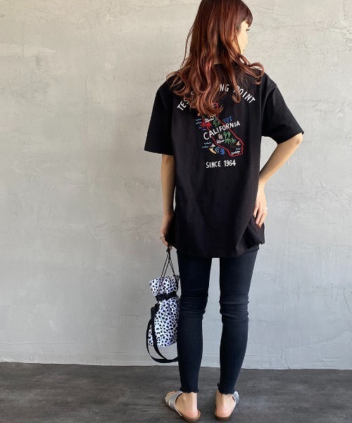The Endless Summer（エンドレスサマー）の「[THE ENDLESS SUMMER/エンドレスサマー] 別注 べトジャン風 バック刺繍Tシャツ（Tシャツ/カットソー・レディース・ホワイト/ブラック・S/M/L/XL）」の12枚目の写真