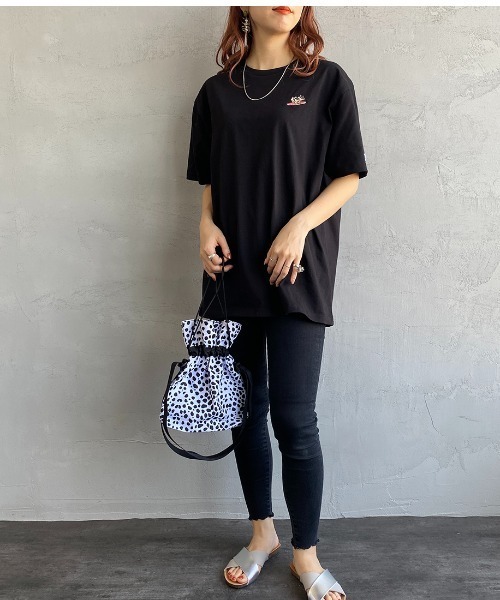 The Endless Summer（エンドレスサマー）の「[THE ENDLESS SUMMER/エンドレスサマー] 別注 べトジャン風 バック刺繍Tシャツ（Tシャツ/カットソー・レディース・ホワイト/ブラック・S/M/L/XL）」の17枚目の写真