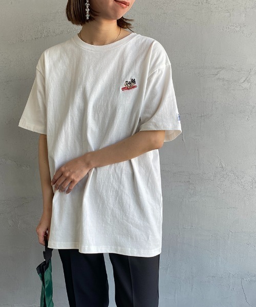 The Endless Summer（エンドレスサマー）の「[THE ENDLESS SUMMER/エンドレスサマー] 別注 べトジャン風 バック刺繍Tシャツ（Tシャツ/カットソー・レディース・ホワイト/ブラック・S/M/L/XL）」の15枚目の写真
