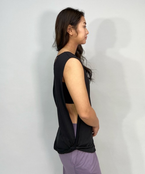 EGOIST(エゴイスト)の「EGOIST/エゴイスト 水陸両用ルーズシルエットフィットネスタンクトップ/無地ブラトップ付き/2点セット 24828(タンクトップ・レディース・ブラック/パープル/ブラウン・11号/9号)」の18枚目の写真