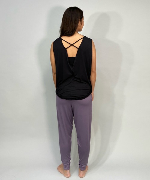 EGOIST(エゴイスト)の「EGOIST/エゴイスト 水陸両用ルーズシルエットフィットネスタンクトップ/無地ブラトップ付き/2点セット 24828(タンクトップ・レディース・ブラック/パープル/ブラウン・11号/9号)」の21枚目の写真