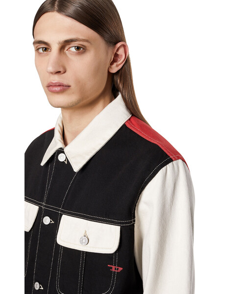 DIESEL（ディーゼル）の「DIESEL SS22 メンズ デニムジャケット カラーブロック（デニムジャケット・メンズ・ブラック・SMALL/MEDIUM/LARGE/X-LARGE/XX-LARGE/X-SMALL）」の7枚目の写真