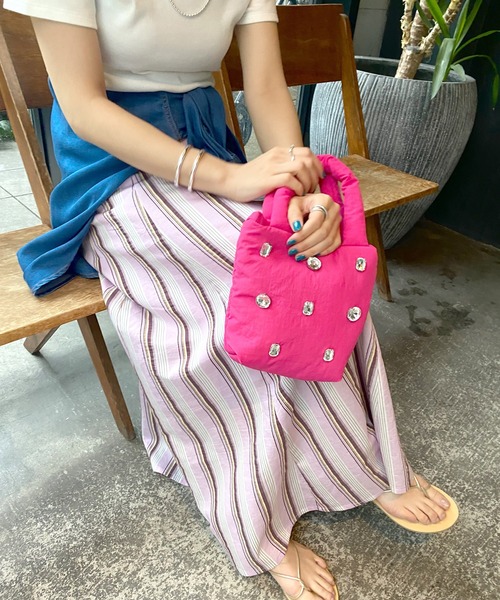 SHENERY（シーナリー）の「ビジューバッグ（トートバッグ・レディース・ブラック/ピンク/グリーン・FREE）」の18枚目の写真