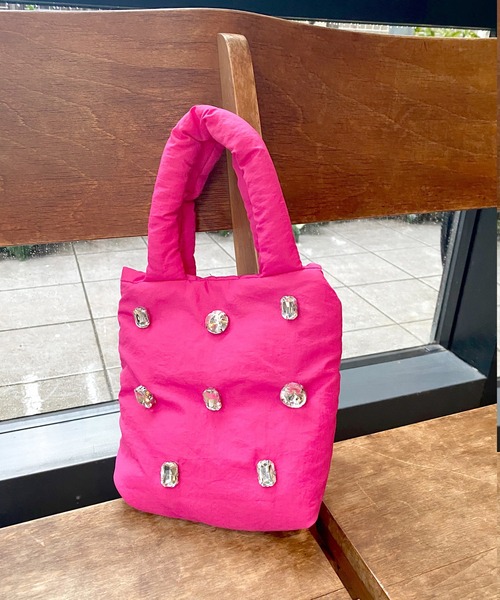 SHENERY（シーナリー）の「ビジューバッグ（トートバッグ・レディース・ブラック/ピンク/グリーン・FREE）」の11枚目の写真