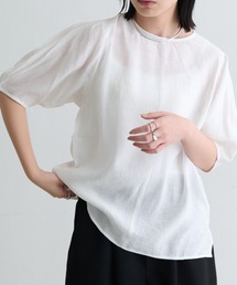 Aunt Marie's | 楊柳袖タックブラウス(シャツ/ブラウス)