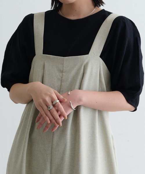 Aunt Marie's(アントマリーズ)の「楊柳袖タックブラウス(シャツ/ブラウス・レディース・ピンク/ブラック/ホワイト/グリーン/ライトパープル・FREE)」の6枚目の写真