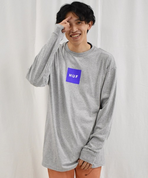 HUF(ハフ)の「<HUF/ハフ>スクエアロゴ長袖Tシャツ(Tシャツ/カットソー・メンズ・ホワイト/ブラック/グレー・M/L/XL)」の12枚目の写真