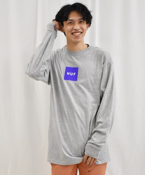 HUF(ハフ)の「<HUF/ハフ>スクエアロゴ長袖Tシャツ(Tシャツ/カットソー・メンズ・ホワイト/ブラック/グレー・M/L/XL)」の11枚目の写真