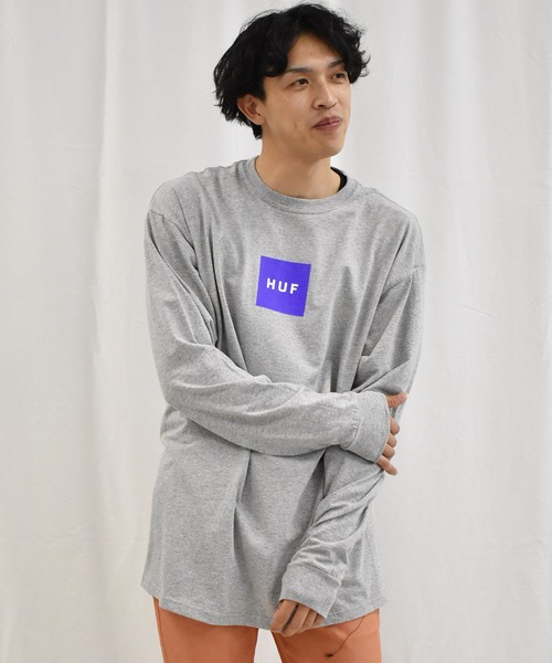 HUF(ハフ)の「<HUF/ハフ>スクエアロゴ長袖Tシャツ(Tシャツ/カットソー・メンズ・ホワイト/ブラック/グレー・M/L/XL)」の13枚目の写真