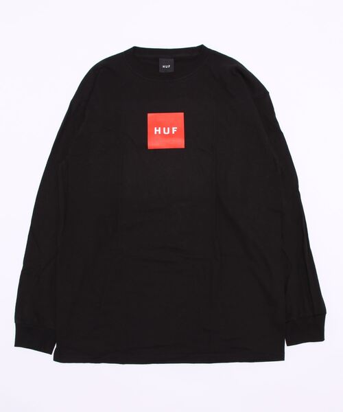 HUF(ハフ)の「<HUF/ハフ>スクエアロゴ長袖Tシャツ(Tシャツ/カットソー・メンズ・ホワイト/ブラック/グレー・M/L/XL)」の9枚目の写真