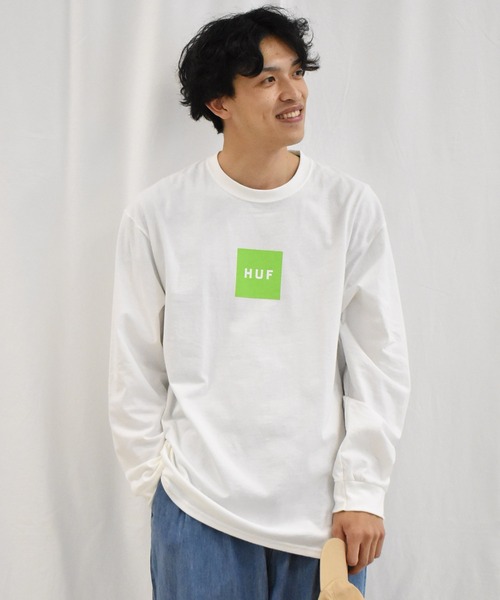 HUF(ハフ)の「<HUF/ハフ>スクエアロゴ長袖Tシャツ(Tシャツ/カットソー・メンズ・ホワイト/ブラック/グレー・M/L/XL)」の17枚目の写真