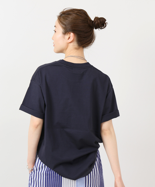 IENA(イエナ)の「【TRADITIONAL WEATHERWEAR】 BASIC Tシャツ(Tシャツ/カットソー・レディース・ネイビー/ホワイト/ブラウン/ブラック・FREE)」の4枚目の写真