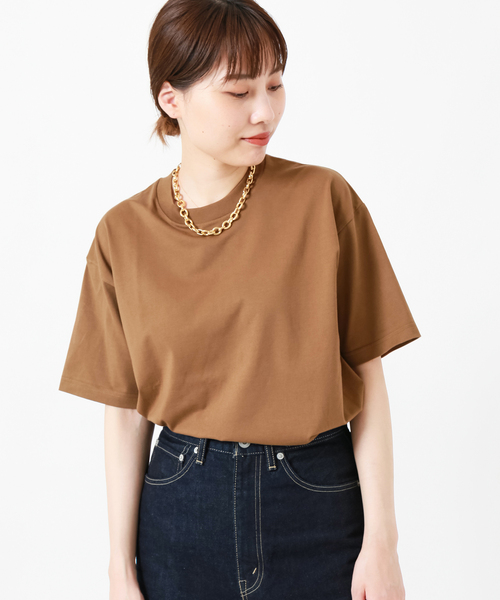 IENA(イエナ)の「【TRADITIONAL WEATHERWEAR】 BASIC Tシャツ(Tシャツ/カットソー・レディース・ネイビー/ホワイト/ブラウン/ブラック・FREE)」の3枚目の写真