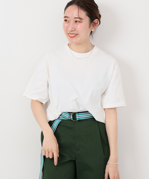 IENA(イエナ)の「【TRADITIONAL WEATHERWEAR】 BASIC Tシャツ(Tシャツ/カットソー・レディース・ネイビー/ホワイト/ブラウン/ブラック・FREE)」の1枚目の写真