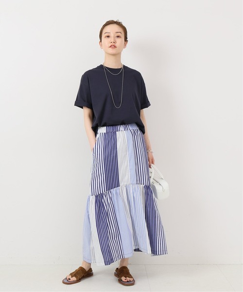 IENA(イエナ)の「【TRADITIONAL WEATHERWEAR】 BASIC Tシャツ(Tシャツ/カットソー・レディース・ネイビー/ホワイト/ブラウン/ブラック・FREE)」の5枚目の写真