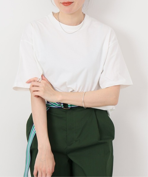 IENA(イエナ)の「【TRADITIONAL WEATHERWEAR】 BASIC Tシャツ(Tシャツ/カットソー・レディース・ネイビー/ホワイト/ブラウン/ブラック・FREE)」の6枚目の写真