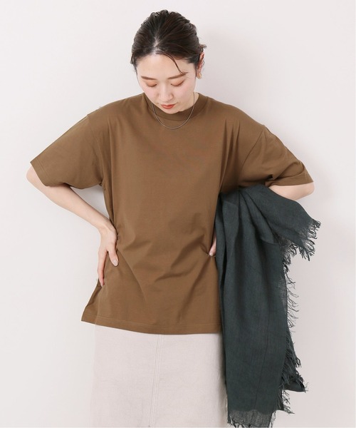IENA(イエナ)の「【TRADITIONAL WEATHERWEAR】 BASIC Tシャツ(Tシャツ/カットソー・レディース・ネイビー/ホワイト/ブラウン/ブラック・FREE)」の7枚目の写真