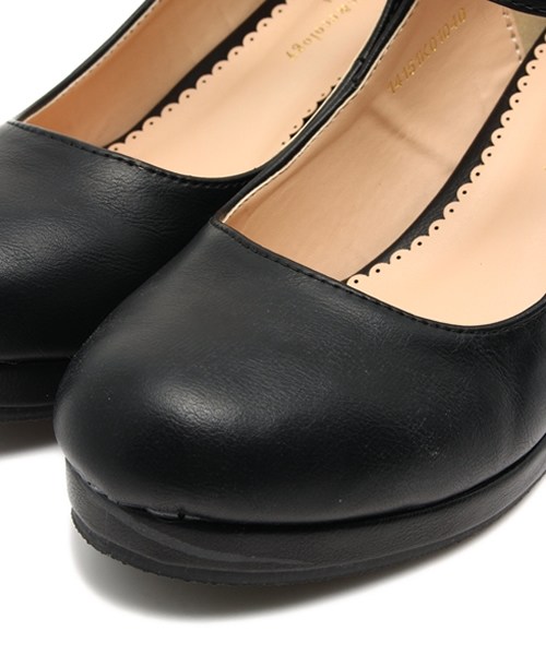 earth music&ecology（アースミュージックアンドエコロジー）の「ストラップウエッジシューズ（パンプス・レディース・ブラック/ミント/ライトピンク/ライトイエロー/キャメル・24.5cm/24cm/23cm/23.5cm/22.5cm）」の9枚目の写真