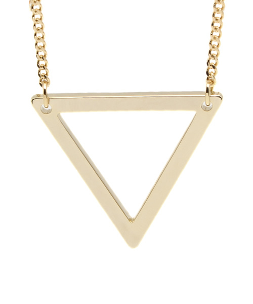 WEGO(ウィゴー)の「WEGO/トライアングルフレームネックレス(ネックレス・レディース・シルバー/ゴールド・FREE)」の1枚目の写真