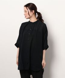 Samansa Mos2 | 製品染めギャザーチュニックブラウス(シャツ/ブラウス)