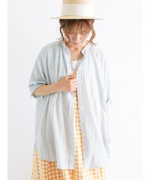 Samansa Mos2 | 製品染めギャザーチュニックブラウス(シャツ/ブラウス)