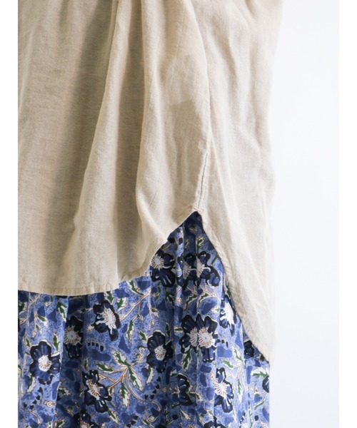 Samansa Mos2（サマンサ モスモス）の「製品染めギャザーチュニックブラウス（シャツ/ブラウス・レディース・ブラック/ベージュ/オフホワイト/ミント・ﾌﾘ-）」の9枚目の写真