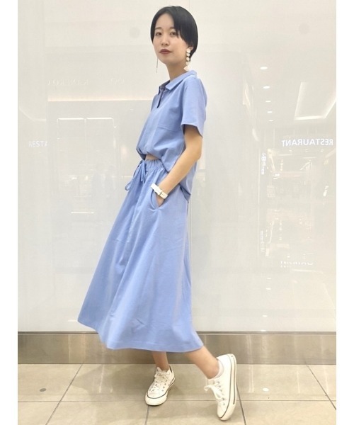 GAP（ギャップ）の「ウォッシュドロー ジャージー マキシスカート（スカート・レディース・ブラック/グレー/ブルー/ナチュラル・XXS/L/XS/S/M）」の10枚目の写真