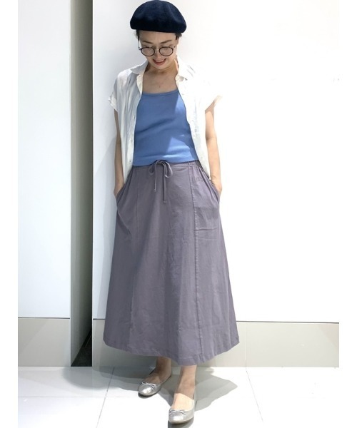 GAP（ギャップ）の「ウォッシュドロー ジャージー マキシスカート（スカート・レディース・ブラック/グレー/ブルー/ナチュラル・XXS/L/XS/S/M）」の11枚目の写真