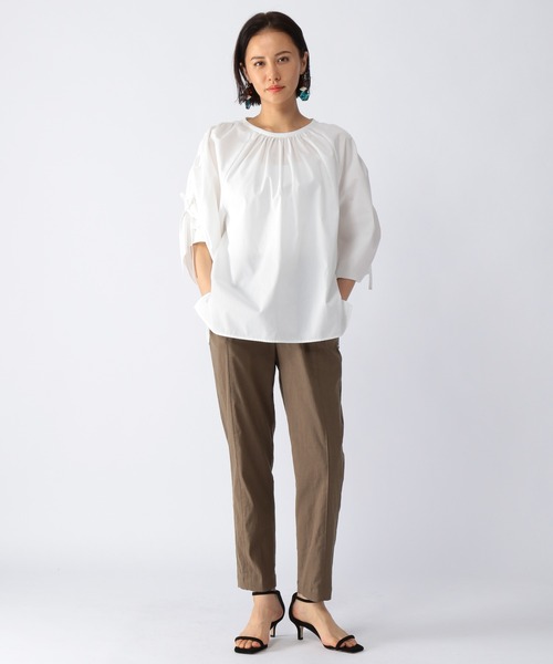 BARNYARDSTORM（バンヤードストーム）の「BARNYARDSTORM / バックギャザーブラウス（シャツ/ブラウス・レディース・ホワイト/カーキ/ネイビー・1/0）」の17枚目の写真