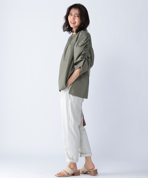 BARNYARDSTORM（バンヤードストーム）の「BARNYARDSTORM / バックギャザーブラウス（シャツ/ブラウス・レディース・ホワイト/カーキ/ネイビー・1/0）」の22枚目の写真