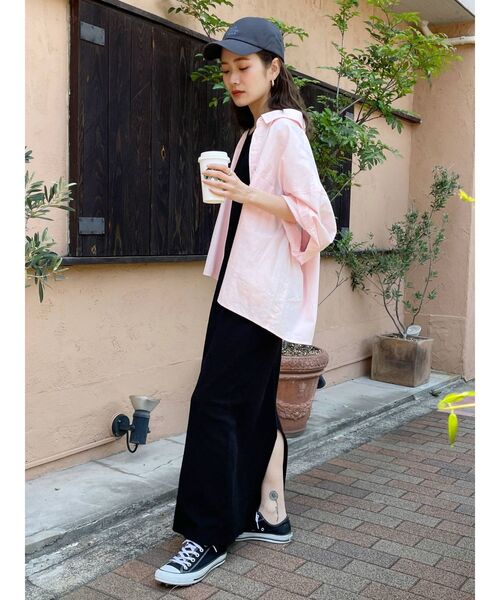 Ungrid（アングリッド）の「ビッグハーフスリーブシャツ（シャツ/ブラウス・レディース・オフホワイト/ピンク/オレンジ/イエロー・FREE）」の15枚目の写真