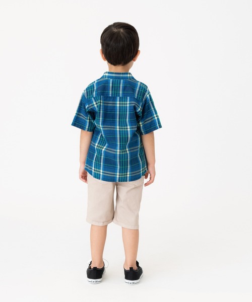 RUGGEDWORKS(ラゲッドワークス)の「【お揃い可能】 マドラスチェック半袖開襟シャツ(シャツ/ブラウス・キッズ・オレンジ/ブルー・90/100/110/120/130/140/150)」の18枚目の写真
