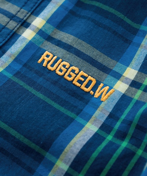 RUGGEDWORKS(ラゲッドワークス)の「【お揃い可能】 マドラスチェック半袖開襟シャツ(シャツ/ブラウス・キッズ・オレンジ/ブルー・90/100/110/120/130/140/150)」の19枚目の写真
