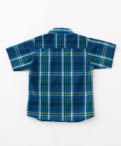 RUGGEDWORKS(ラゲッドワークス)の「【お揃い可能】 マドラスチェック半袖開襟シャツ(シャツ/ブラウス・キッズ・オレンジ/ブルー・90/100/110/120/130/140/150)」の4枚目の写真