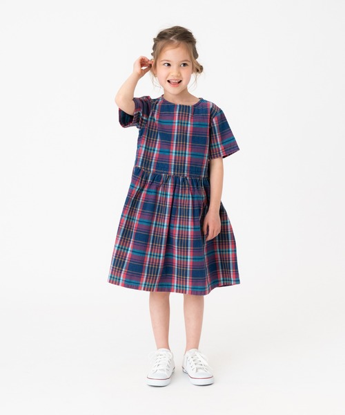 RUGGEDWORKS(ラゲッドワークス)の「【お揃い可能】 マドラスチェック半袖開襟シャツ(シャツ/ブラウス・キッズ・オレンジ/ブルー・90/100/110/120/130/140/150)」の17枚目の写真