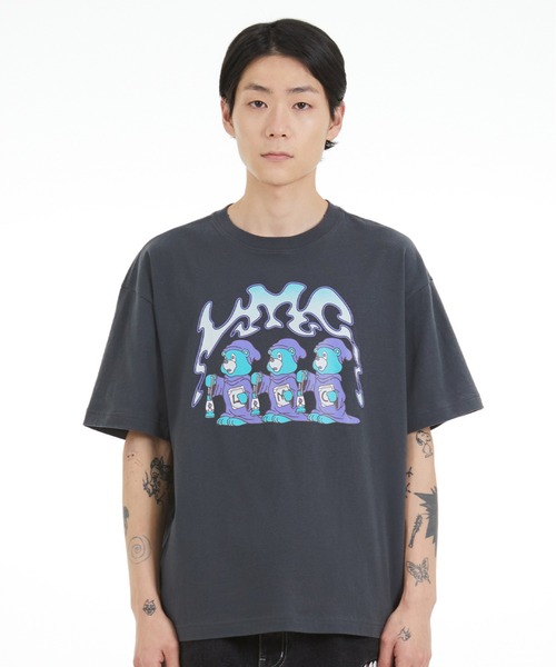 Tシャツ・カットソー LMC 3D BEAR SWEATSHIRT light heather gray 0LM23SSW101LHG LMC】THREE BEARS V2 TEE / エルエムシー スリー ベアー V2