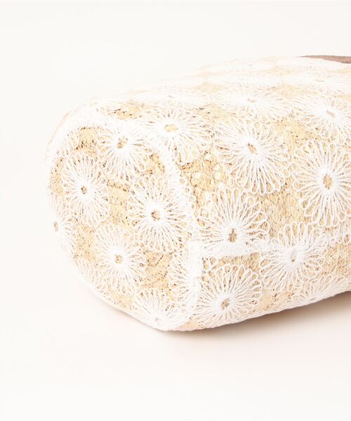 LBC(エルビーシー)の「レース包みカゴバッグ(かごバッグ・レディース・ホワイト/ネイビー・FREE)」の4枚目の写真