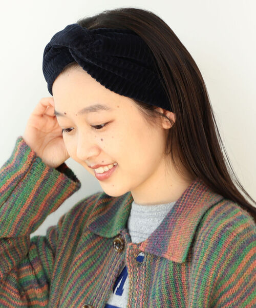 BEAMS BOY(ビームスボーイ)の「BEAMS BOY / コード ワイド ヘアバンド(ヘアバンド・レディース・ホワイト系その他7/ライトブラウン/ネイビー・ONE SIZE)」の3枚目の写真
